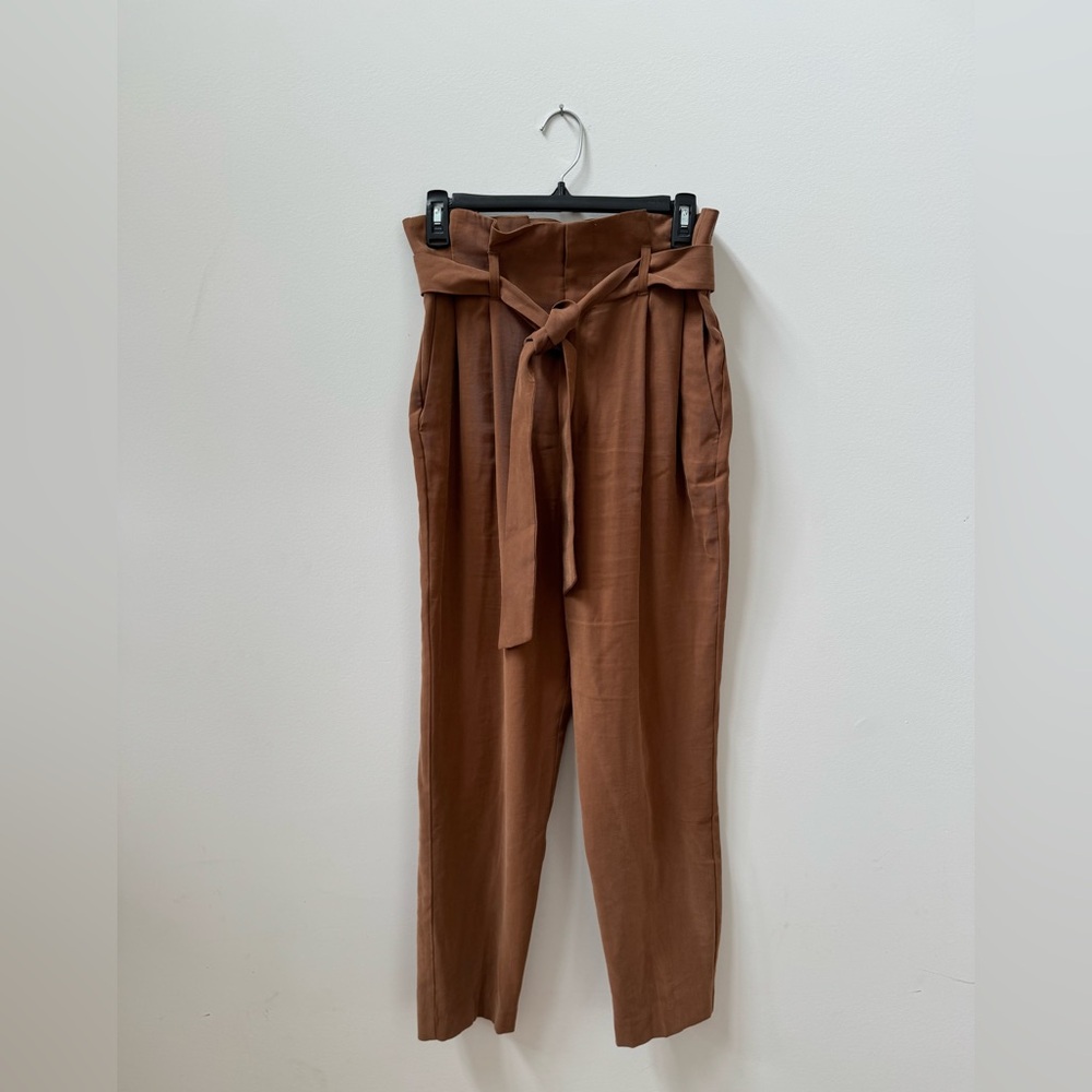 H&M Pants with fabric belt tie- SZ 4